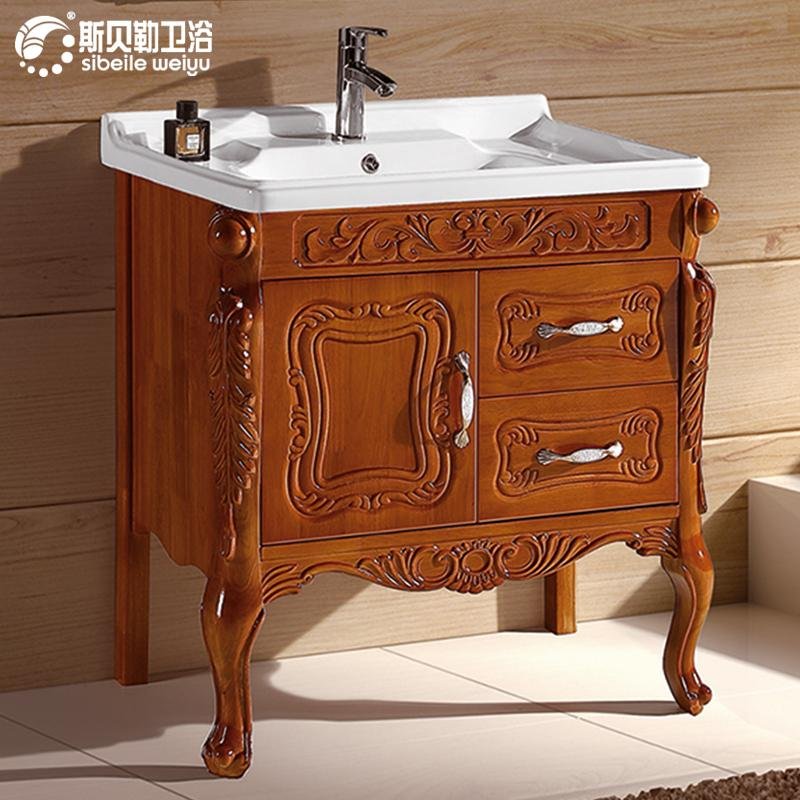 sell elegant  oak  bathroom cabinet  4