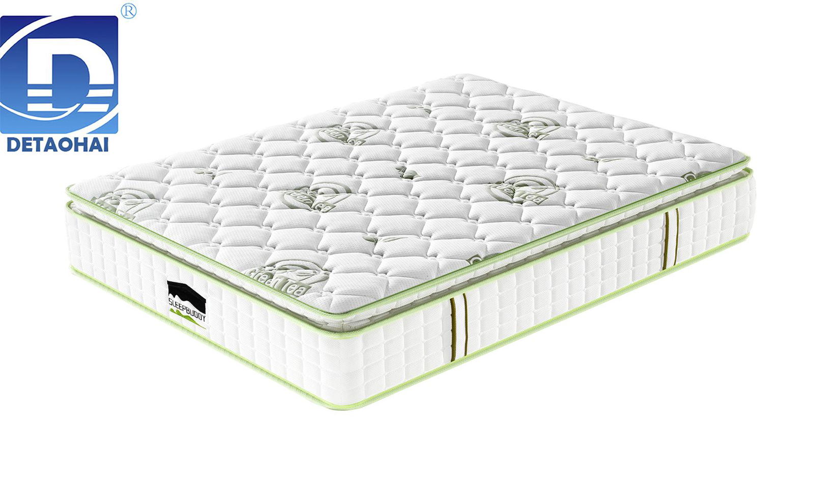pocket spring latex mattress green tea plant knitted fabric compression mattress