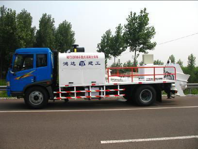 Truck-mounted concrete pump