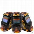 skull flame decals automatic welding mask 3