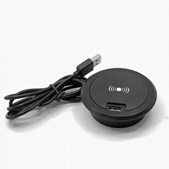 New products embedded qi wireless charger for office table