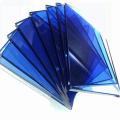 Ford Blue Color 3mm 4mm 5mm 6mm 8mm Tempered Chinese Stained Glass Sheet Exterio