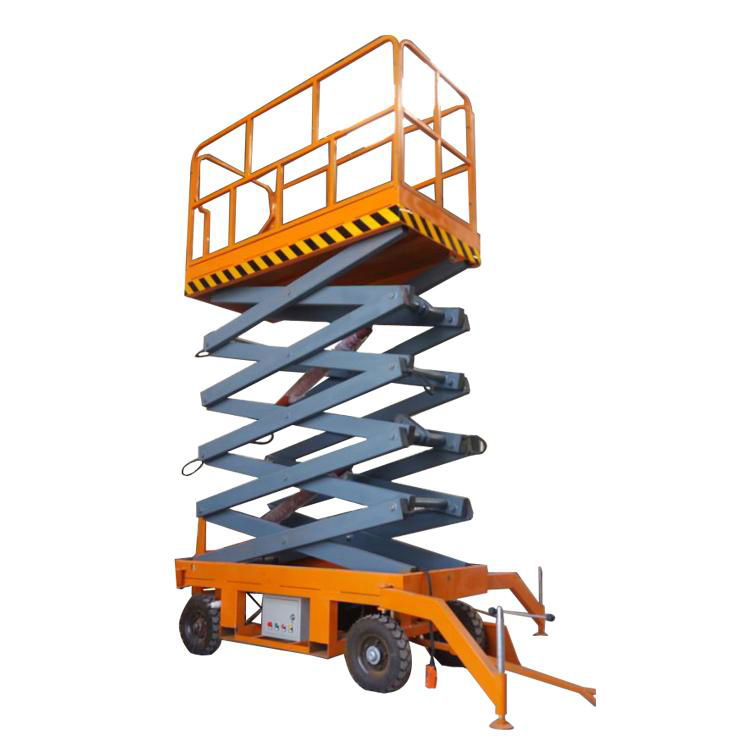 Four-wheel mobile hydraulic lifting platform