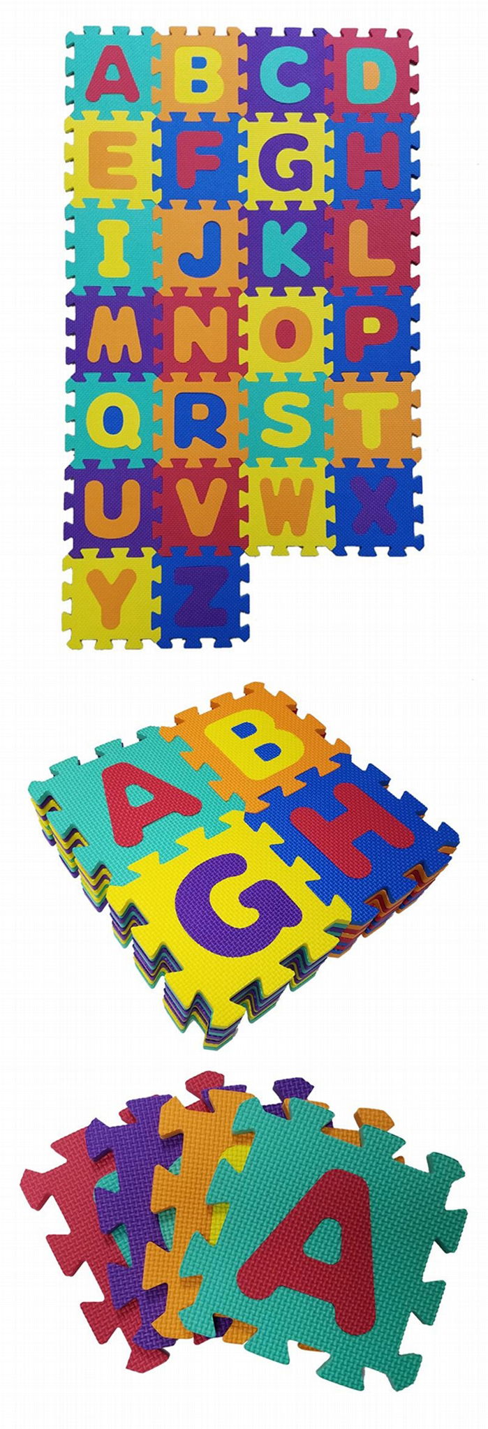  10in x 10in 26pcs/set EVA Foam Letters Puzzle Floor Mat 5