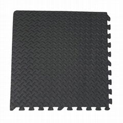 Odorless 24in x 24in EVA Foam Leaf Texture Interlocking Gym Puzzle Exercise Mat