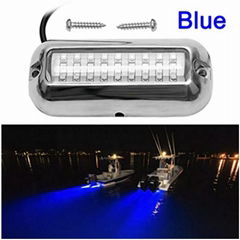 Waterproof DC 10-30V 3.6W Blue Marine Pantoon Boat LED Underwater Light 