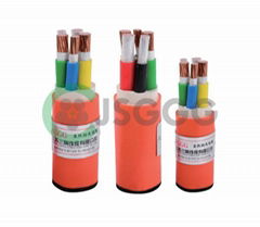 Flexible mineral insulated fireproof cable