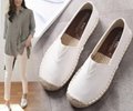 New Straw-woven Fisherman Shoes for Women in Spring and Summer White shoes  3