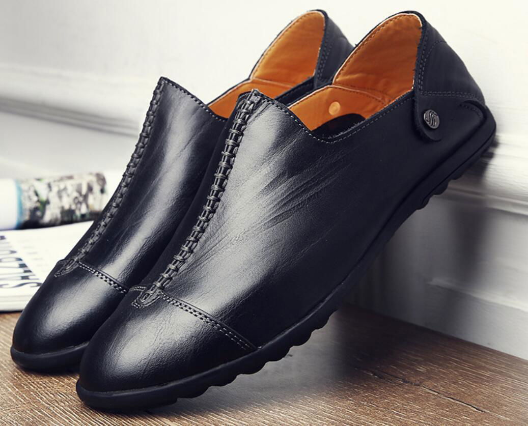 New genuine leather dress shoes fashionable mens casual business shoes