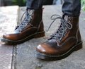 Cowhide large Martin boots mens retro tooling boots British boots 4