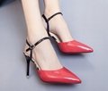 New high heels pointed lacquer leather sandals for women heels 2