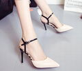 New high heels pointed lacquer leather sandals for women heels 3