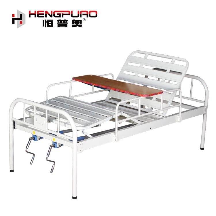 two cranks manual queen size medical equipment hospital beds with cheap price 2