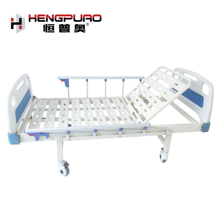 simple manual functional medicare hospital bed with side rail 3