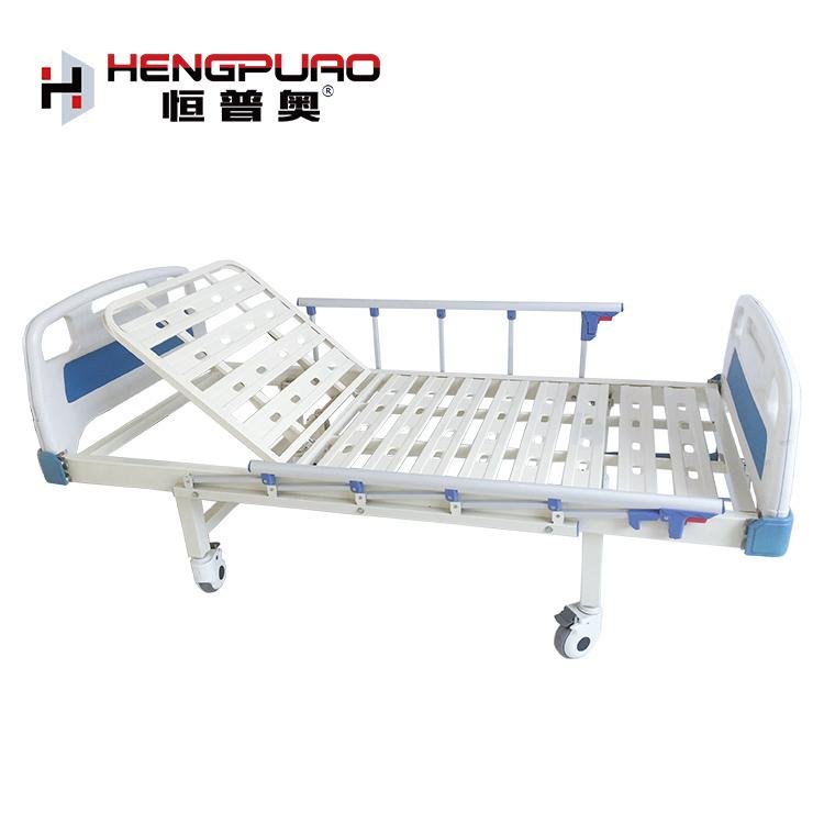 simple manual functional medicare hospital bed with side rail 4