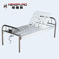 single crank back reclining manual hospital bed with factory price