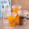 Factory supply disposable clear plastic cup with cover lids 3