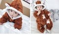 Fashion baby one piece jumpsuit clothes hooded baby romper