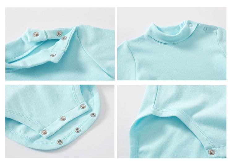 Hot sale baby clothes newborn long sleeve turtleneck bodysuits 3