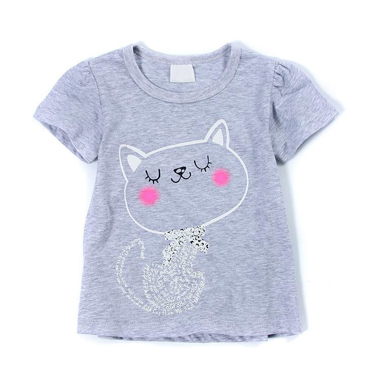 Summer girls t-shirt children short sleeve girls t-shirt kids summer clothes 3