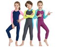 Children one-piece swimwear long sleeve rash guard kids swimsuit