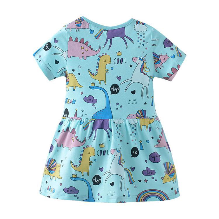 Kids clothes summer children girls cartoon dress 4