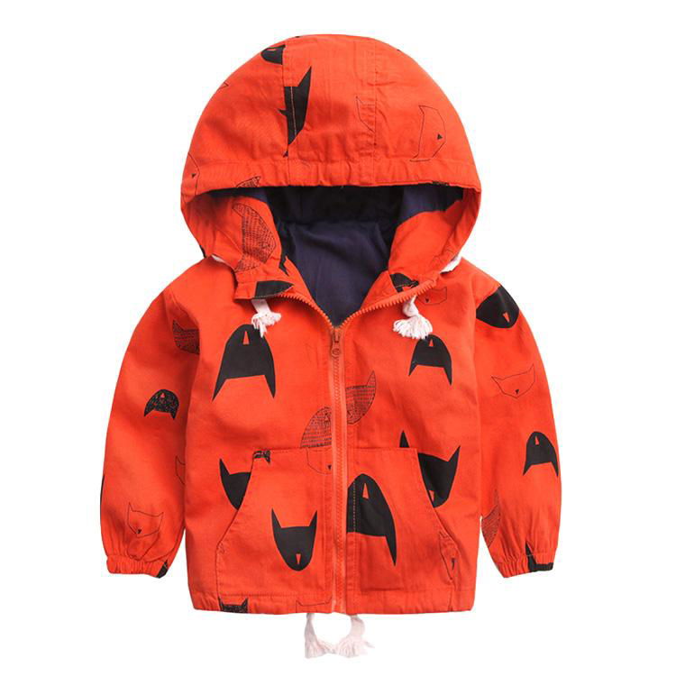 Fashion Printed Kid Jacket Windbreaker Hooded Jacket For Children 2