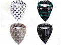 Hot selling fashion printing cotton baby bandana drool bibs