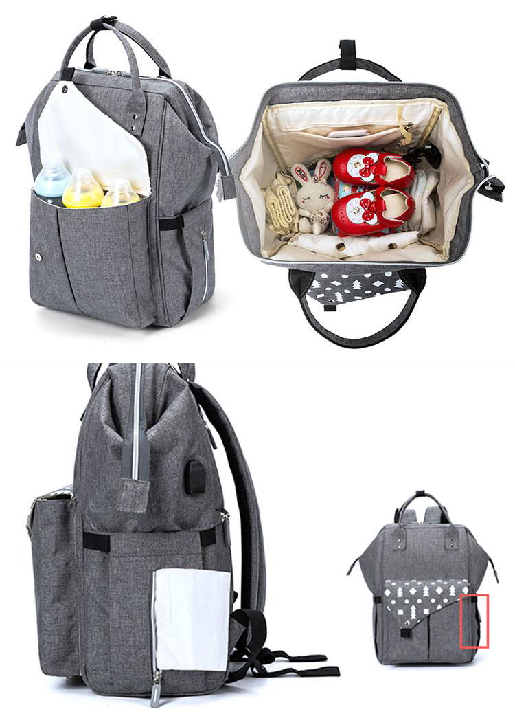 Large capacity diaper backpack portable baby mummy bag 5