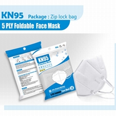 10 pcs pack 5 ply white KN95 mask