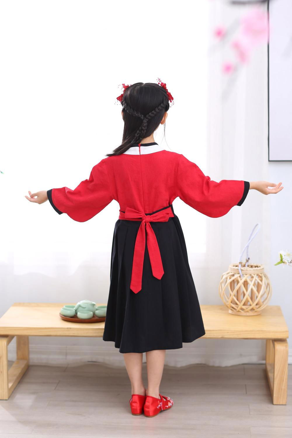 Wholesale summer girl Chinese traditional  Chinese ethnic long sleeve straight c 2