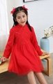 Girl summer long sleeve  mandarin colar  birthday party Chinese traditional dres 3