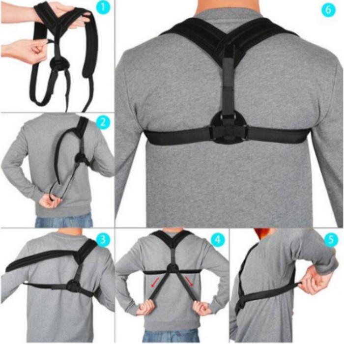 2019 FDA CE adjustable upper back posture corrector for women men 5