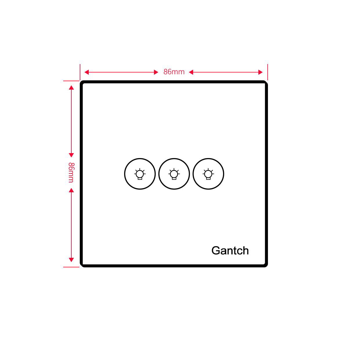 Gantch 智能家居三路開關智能控制面板語音微信小程序遠程控制 5