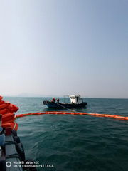 Solid float PVC oil spill boom  from Qingdao Singreat