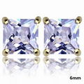 Men 18K Gold Plated Zircon Brass Inlay Craft Crystal Jewelry Stud Earrings 1