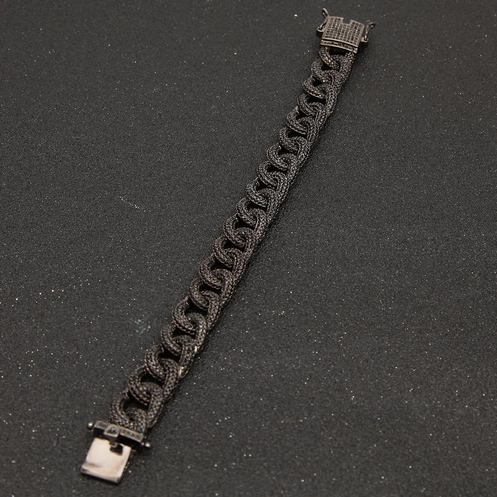 gold silver chain thin 12mm chain bracelet cubic zirconia cuban chain Bracelet 3