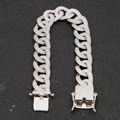 gold silver chain thin 12mm chain bracelet cubic zirconia cuban chain Bracelet 1