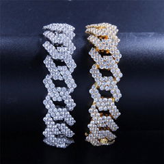 Bracelet Hipster Jewelry Micro Pave Full Diamond Cuban Link Bracket