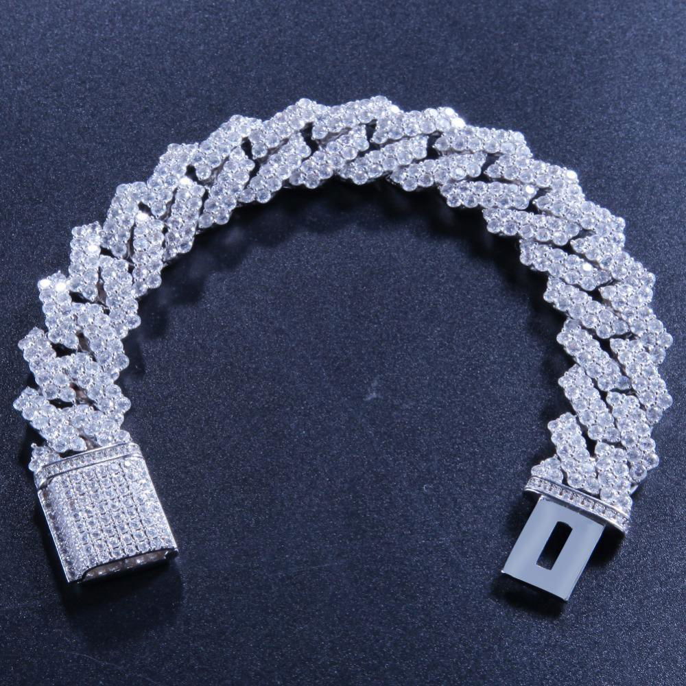 Bracelet Hipster Jewelry Micro Pave Full Diamond Cuban Link Bracket  2