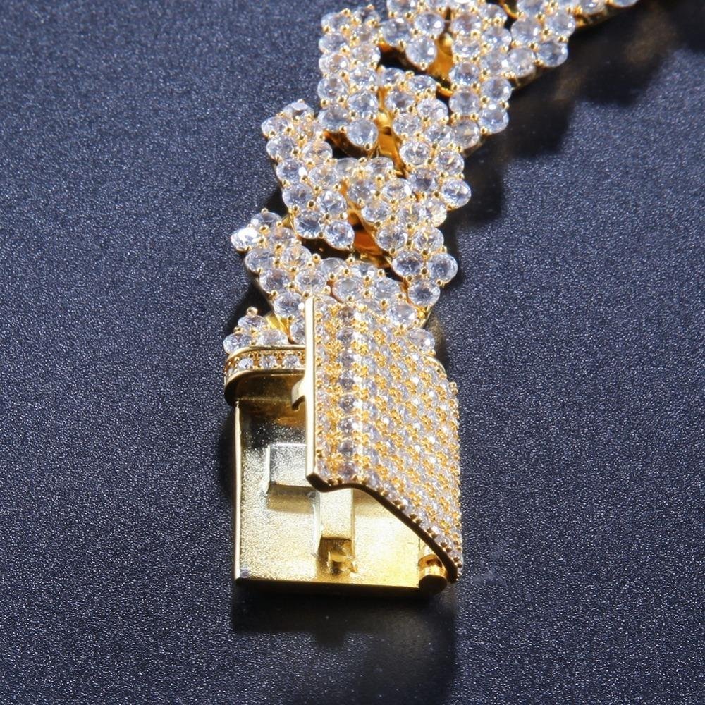 Bracelet Hipster Jewelry Micro Pave Full Diamond Cuban Link Bracket  5
