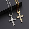 Hip Hop Alloy Gold Color Cross Pendant