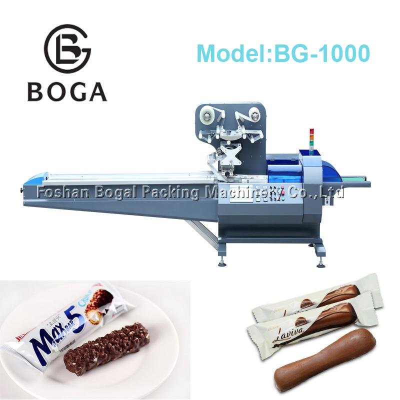 BG-1000B professional chocolate candy bar wrapping machine flow packaging machin 3