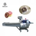 BG-1000B semi automatic plastic film rotary cake cookie donuts packing machine  2