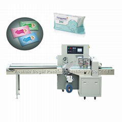 BG-250X horizontal wet napkin packing machine single wet tissue paper packaging 