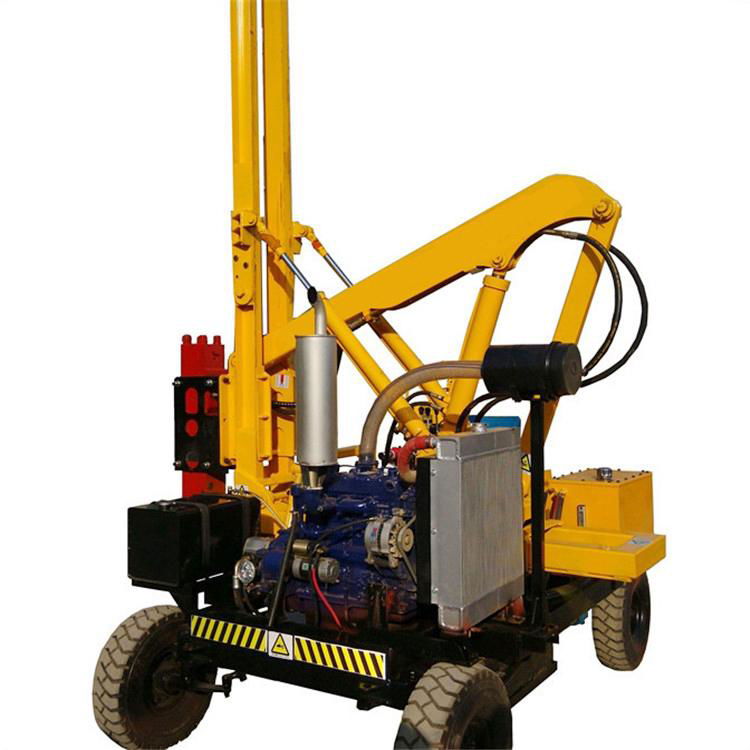 high efficiency Highway guardrail pile driver machine