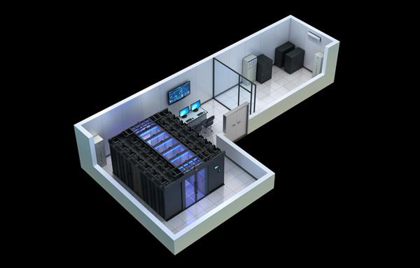 成都高校機房弱電效果圖製作，監控室拼接屏俯視圖設計 3