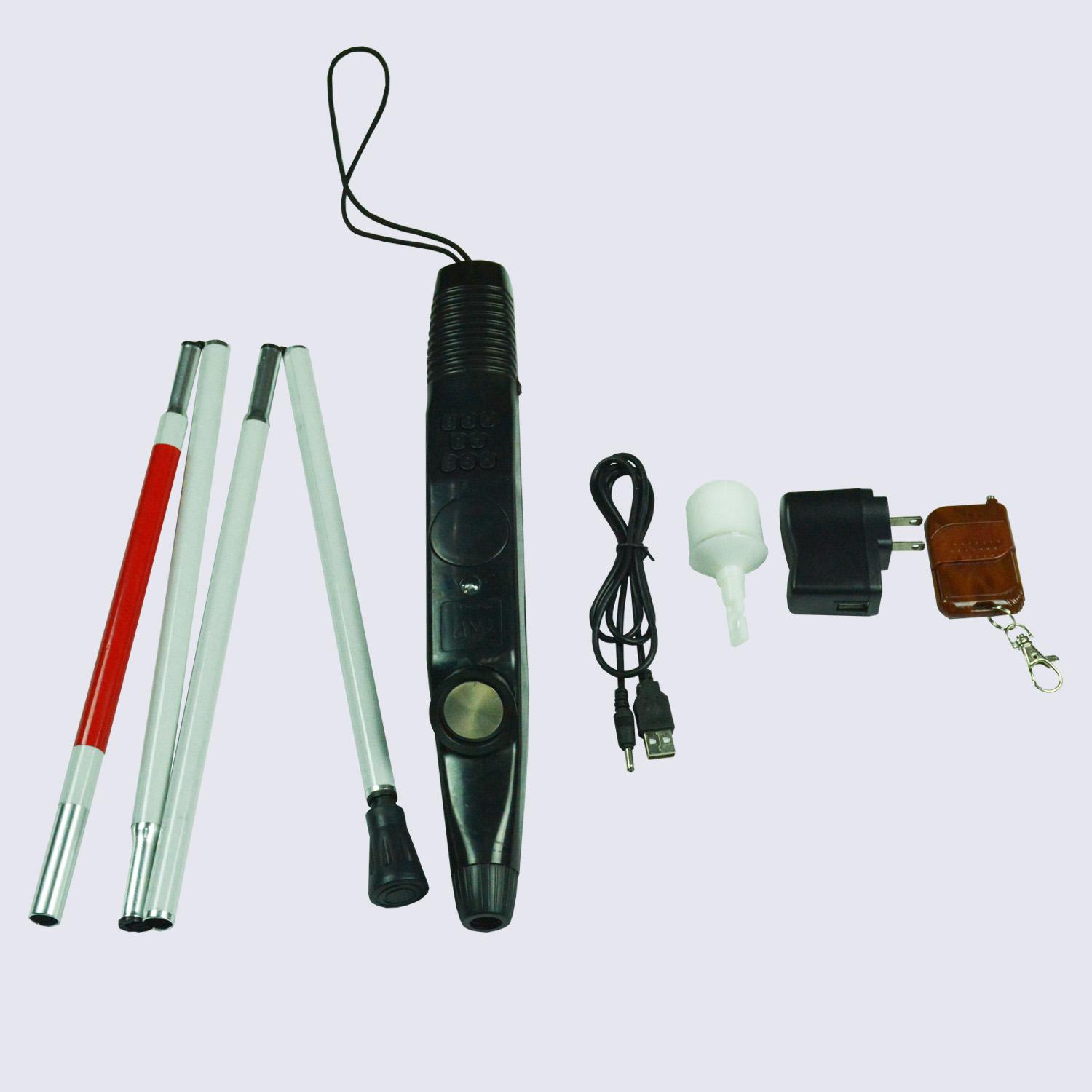 Multifunctional White GPS Ultrasonic Cane Walking Stick 5