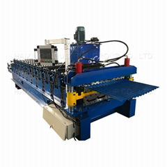 Corrugated cold glazed roofing sheet roll forming machine