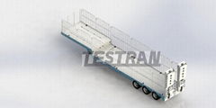 Testran T501 3X4 Drop Deck Widener 8.1K-Hitch Airbag Suspension-45 Foot Trailer